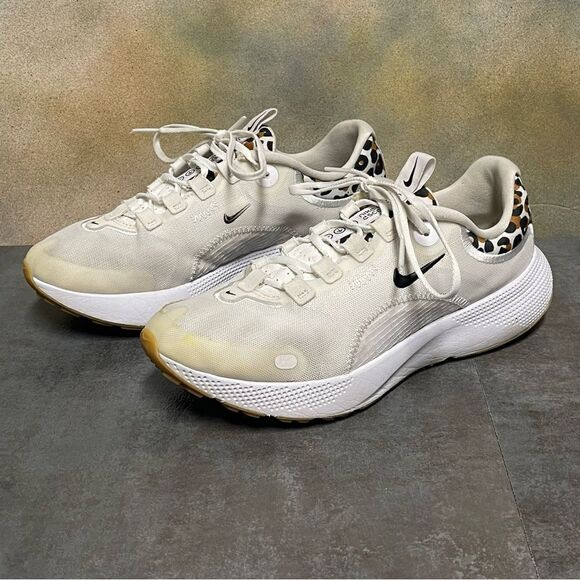 Nike React Escape Run DM3083-100 White Leopard Women's Running Shoes Size 7M - Picture 2 of 16